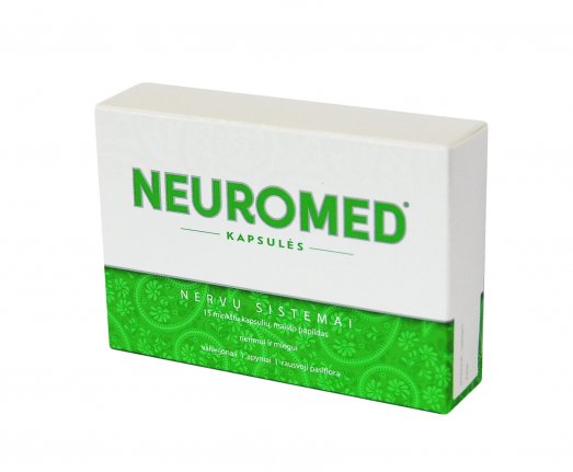 Maisto papildas nervų sistemai Neuromed 15 minkštųjų kapsulių | Mano Vaistinė