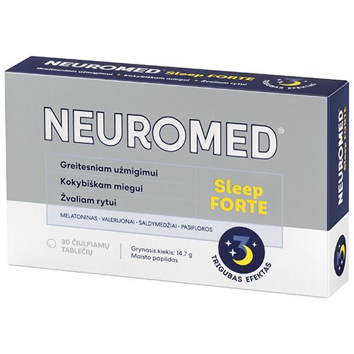 Neuromed Sleep Forte čiulpiamosios tabletės N30 | Mano Vaistinė