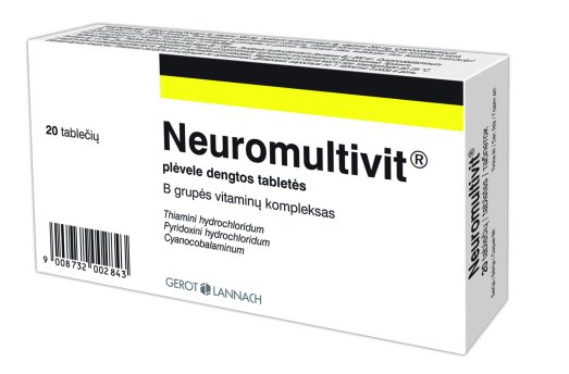 Nervų sistemai NEUROMULTIVIT, 20 tab. | Mano Vaistinė