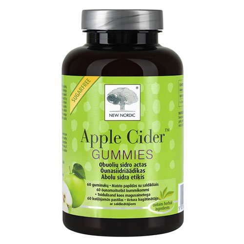 Maisto papildas New Nordic Apple Cider GUMMIES N60 | Mano Vaistinė