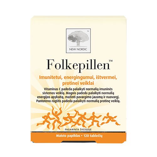 Maisto papildas imunitetui New Nordic Folkepillen, 120 tablečių | Mano Vaistinė