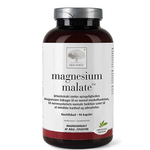 Magnio malatas NEW NORDIC MAGNESIUM MALATE, 90 kaps. | Mano Vaistinė