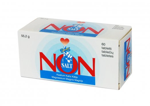 Kalio ir magnio preparatas NonSalt kalio ir magnio tabletės, N60 | Mano Vaistinė