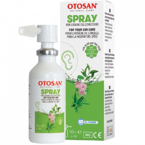 Šalina sieros perteklių iš ausų kanalų Ausų purškalas OTOSAN SPRAY, 50 ml | Mano Vaistinė