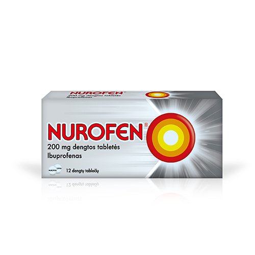 Skausmą, karščiavimą mažinantis vaistas Nurofen 200 mg tabletės, N12 | Mano Vaistinė