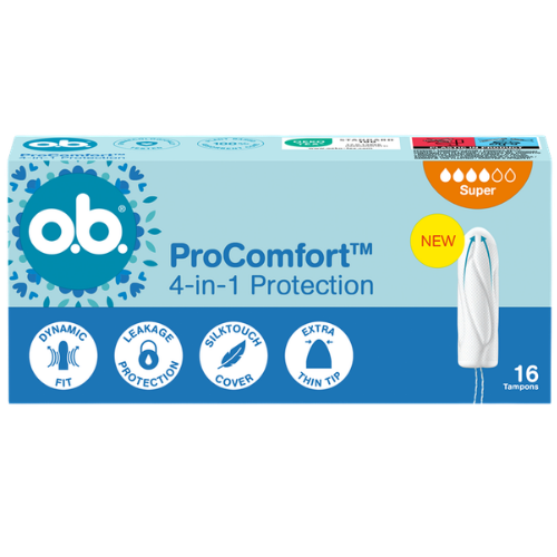 Higieniniai tamponai Tamponai O.B. PROCOMFORT SUPER, 16 vnt. | Mano Vaistinė Higieniniai tamponai Tamponai O.B. PROCOMFORT SUPER, 16 vnt. | Mano Vaistinė