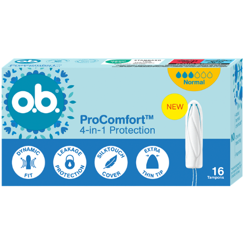 Higieniniai tamponai Tamponai O.B. PROCOMFORT NORMAL, 16 vnt. | Mano Vaistinė Higieniniai tamponai Tamponai O.B. PROCOMFORT NORMAL, 16 vnt. | Mano Vaistinė