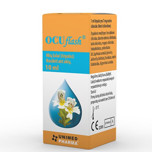 Ocuflash 7mg/ml akių lašai 10ml N1 | Mano Vaistinė