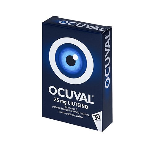 Maisto papildas akims Ocuval tabletės, N30 | Mano Vaistinė