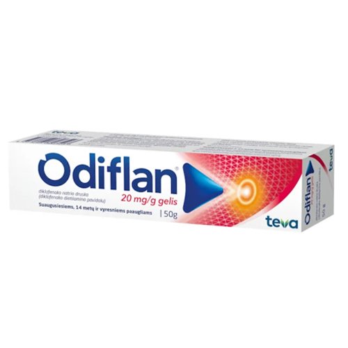 Odiflan 20mg/g gelis 50g N1 | Mano Vaistinė