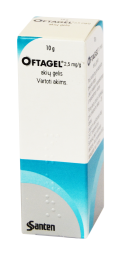 Vaistas akims OFTAGEL 2.5 mg/ml akių gelis, 10 g | Mano Vaistinė