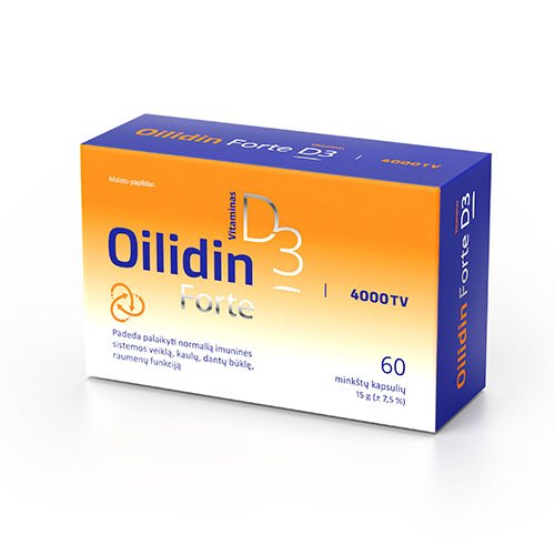 Oilidin Forte Vitaminas D3 4000TV minkšosios kapsulės N60 | Mano Vaistinė