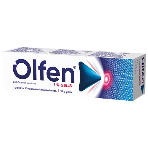 Gelis nuo skausmo ir uždegimo Olfen 1% gelis, 50 g | Mano Vaistinė
