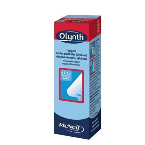 Vaistas paburkusiai nosiai Olynth 0.1 % nosies purškalas, 10 ml | Mano Vaistinė