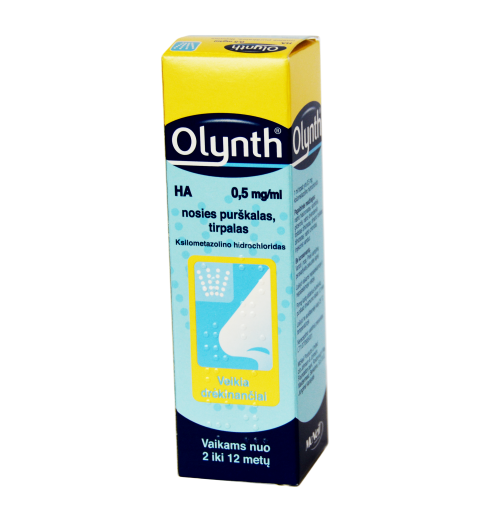 Vaistas nosiai Olynth HA 0.05 % nosies purškalas, 10 ml | Mano Vaistinė