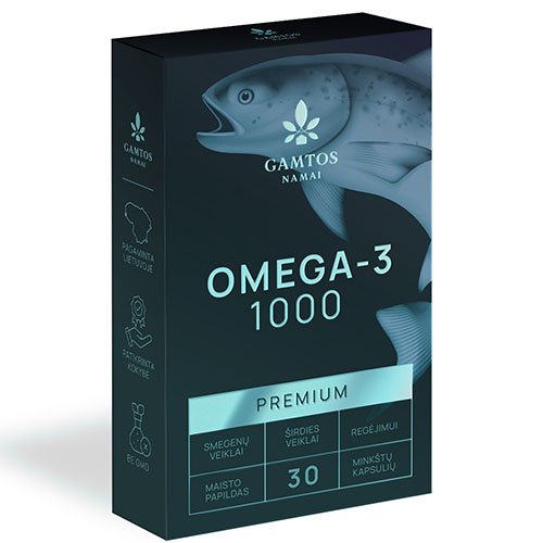 Omega-3 1000 Premium kapsulės N30 | Mano Vaistinė