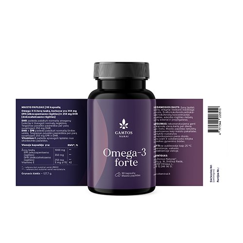 Omega-3 Forte kapsulės N90 | Mano Vaistinė