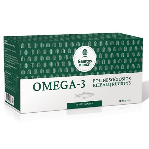 Maisto papildas, žuvų taukai Omega-3 kapsulės, N180 | Mano Vaistinė