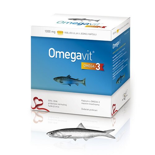 Omegavit žuvų taukų kapsulės su Omega-3 1000mg N120 | Mano Vaistinė