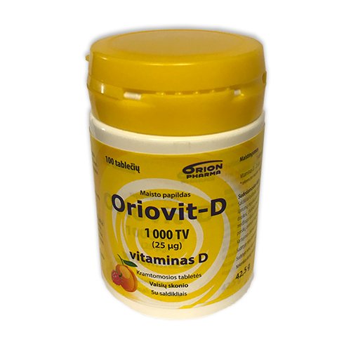 Vitaminas D Oriovit-D  25mcg tab. N100 | Mano Vaistinė