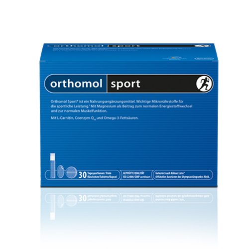 Maisto papildas fiziniam krūviui Orthomol Sport, N30 (dienos dozių) | Mano Vaistinė