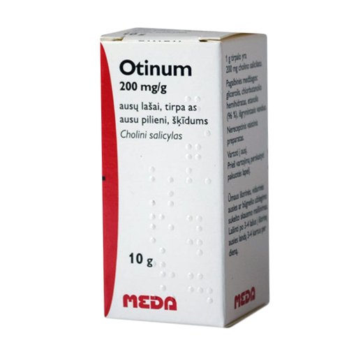 Vaistas ausims nuo uždegimo, skausmo Otinum ausų lašai, 200 mg/g, 10 ml | Mano Vaistinė