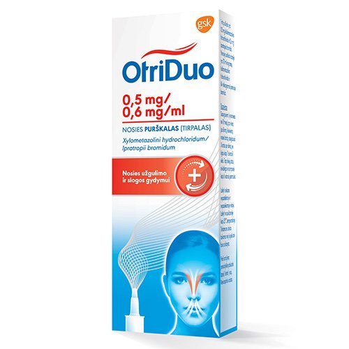 Vaistas nosiai OtriDuo nosies purškalas, 10 ml | Mano Vaistinė