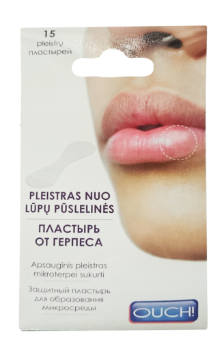 Pleistrai lūpų pūslelinei OUCH pleistrai, N15 | Mano Vaistinė