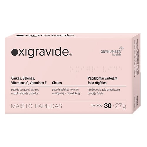 OXIGRAVIDE tabletės N30 | Mano Vaistinė