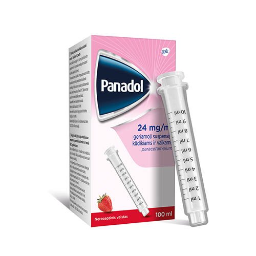 Panadol 24mg/ml geriamoji suspensija 100ml  | Mano Vaistinė