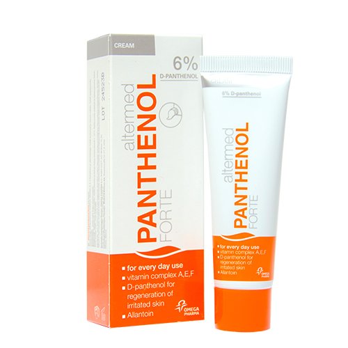 Preparatas odos priežiūrai ir regeneracijai Panthenol forte 6 % veido kremas, 30 g | Mano Vaistinė
