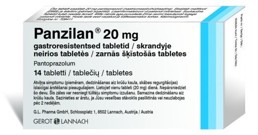 Nuo rėmens PANZILAN 20 mg, 14 tab.  | Mano Vaistinė