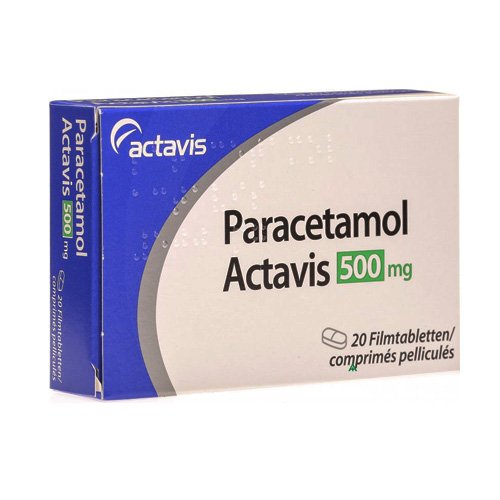 Skausmą, karščiavimą mažinantis vaistas Paracetamol Actavis 500 mg tabletės, N20 | Mano Vaistinė