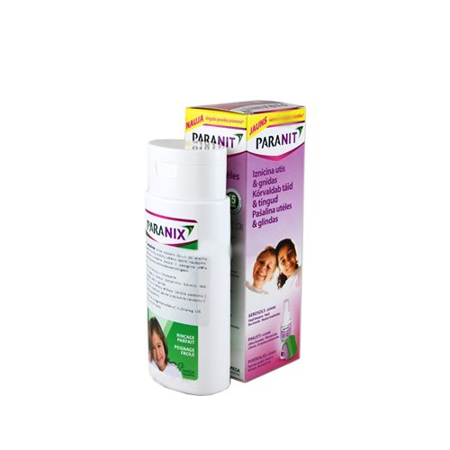 Paranit purškalas utėlėms ir glindoms naikinti, 100 ml + Paranit šampūnas, 100 ml Paranit purškalas utėlėms ir glindoms naikinti, 100 ml + Paranit šampūnas, 100 ml