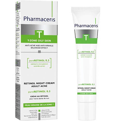 Naktinis kremas PHARMACERIS T PURE RETHINOL, 40ml | Mano Vaistinė