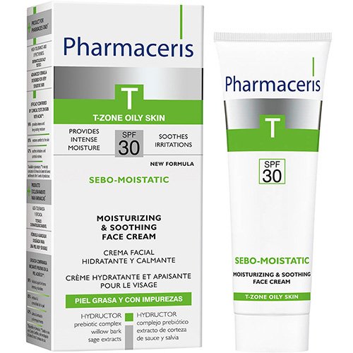 Raminamasis kremas PHARMACERIS T SEBO MOISTATIC,SPF30, 50ml | Mano Vaistinė