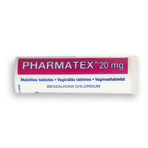 Kontraceptinės priemonės Pharmatex 20 mg makšties tabletės, N12 | Mano Vaistinė