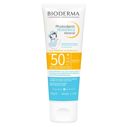 Apsauga mineralinė nuo saulės naujagimiams ir vaikams BIODERMA PHOTODERM PEDIATRICS Mineral SPF50+ 50g | Mano Vaistinė