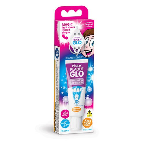 Oral hygiene Piksters Plaque Glo plaque painted with toothpaste (with bulb) | Mano Vaistinė