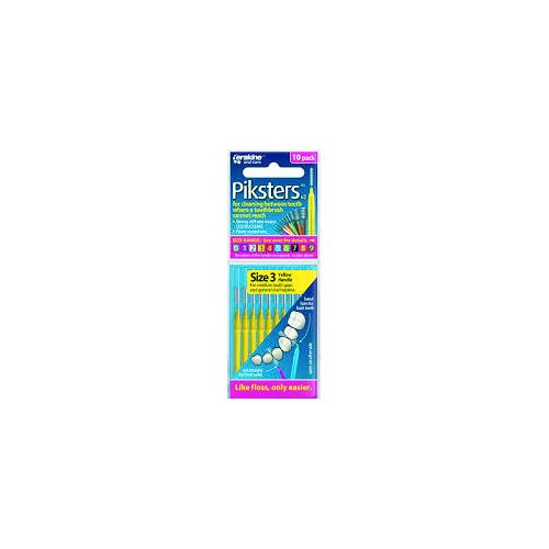 Brushes for interdental brushes Piksters toothbrush brushes, 0.8–1 mm, yellow, N10 | Mano Vaistinė