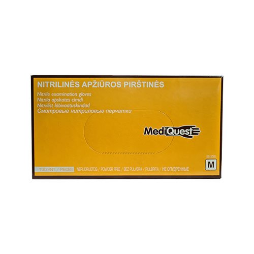 Pirštinės nitrilinės be pudros M N100