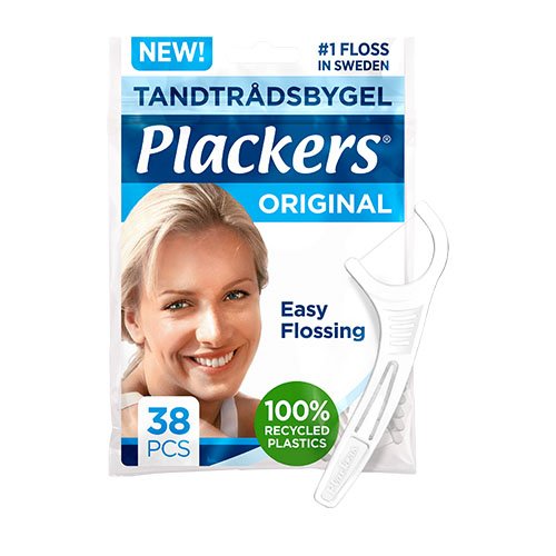 PLACKERS tarpdančių siūlas su krapštuku ORIGINAL N38 | Mano Vaistinė