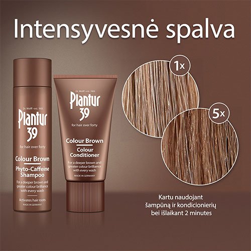 PLANTUR 39 plaukų šampūnas Color broun , 250ml | Mano Vaistinė