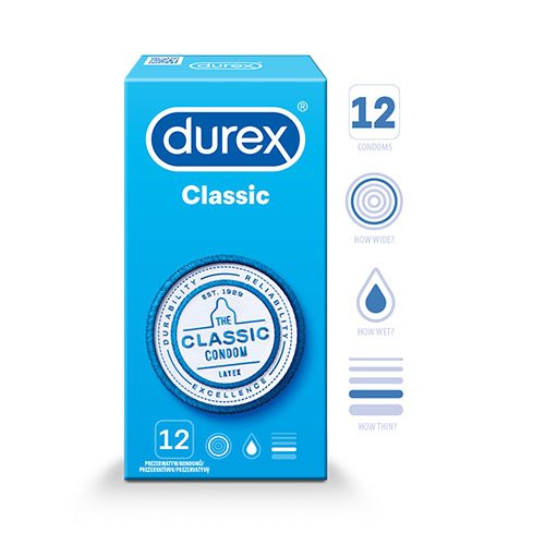 Prezervatyvai Prezervatyvai DUREX Classic, N12 | Mano Vaistinė