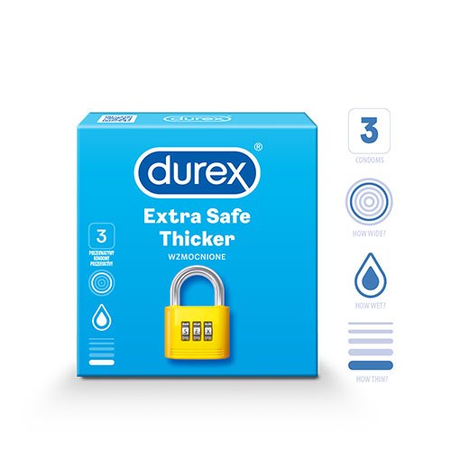 Prezervatyvai Prezervatyvai DUREX Extra Safe, N3 | Mano Vaistinė