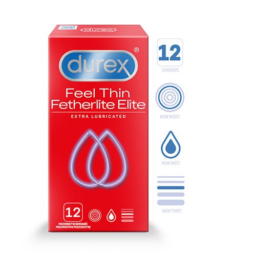 Prezervatyvai Prezervatyvai „Durex Feel Thin Extra Lubricated“, 12 vnt.   | Mano Vaistinė