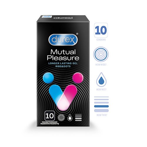 Prezervatyvai „Durex Mutual Pleasure“, 10 vnt. | Mano Vaistinė