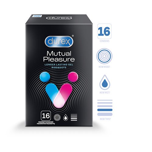 Prezervatyvai „Durex Mutual Pleasure“, 16 vnt. Prezervatyvai „Durex Mutual Pleasure“, 16 vnt.