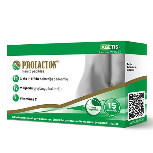 Probiotikai Prolacton, 15 kapsulių | Mano Vaistinė
