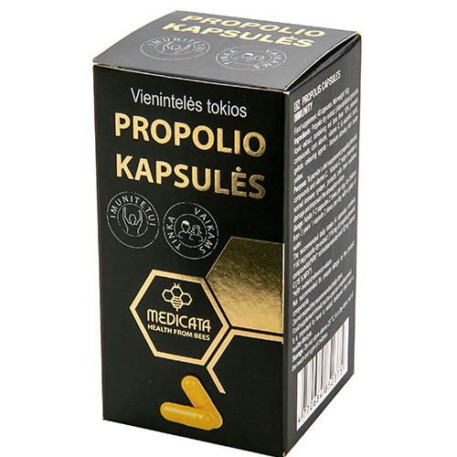 Žiedadulkės, bičių produktas Propolio kapsulės, N40 | Mano Vaistinė